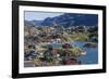 View of the Brightly Colored Houses in Sisimiut, Greenland, Polar Regions-Michael Nolan-Framed Photographic Print