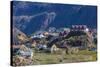 View of the Brightly Colored Houses in Sisimiut, Greenland, Polar Regions-Michael Nolan-Stretched Canvas