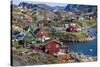 View of the Brightly Colored Houses in Sisimiut, Greenland, Polar Regions-Michael Nolan-Stretched Canvas