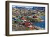 View of the Brightly Colored Houses in Sisimiut, Greenland, Polar Regions-Michael Nolan-Framed Photographic Print