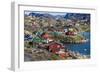 View of the Brightly Colored Houses in Sisimiut, Greenland, Polar Regions-Michael Nolan-Framed Photographic Print