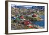 View of the Brightly Colored Houses in Sisimiut, Greenland, Polar Regions-Michael Nolan-Framed Photographic Print