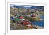 View of the Brightly Colored Houses in Sisimiut, Greenland, Polar Regions-Michael Nolan-Framed Photographic Print