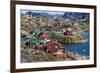 View of the Brightly Colored Houses in Sisimiut, Greenland, Polar Regions-Michael Nolan-Framed Photographic Print