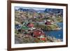 View of the Brightly Colored Houses in Sisimiut, Greenland, Polar Regions-Michael Nolan-Framed Photographic Print