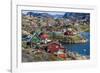 View of the Brightly Colored Houses in Sisimiut, Greenland, Polar Regions-Michael Nolan-Framed Photographic Print