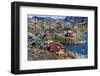 View of the Brightly Colored Houses in Sisimiut, Greenland, Polar Regions-Michael Nolan-Framed Photographic Print