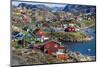 View of the Brightly Colored Houses in Sisimiut, Greenland, Polar Regions-Michael Nolan-Mounted Photographic Print