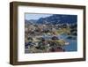 View of the Brightly Colored Houses in Sisimiut, Greenland, Polar Regions-Michael Nolan-Framed Photographic Print