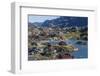 View of the Brightly Colored Houses in Sisimiut, Greenland, Polar Regions-Michael Nolan-Framed Premium Photographic Print