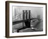 View of the Brooklyn Bridge and the Skyscrapers of Manhattan's Financial District-Andreas Feininger-Framed Premium Photographic Print