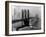 View of the Brooklyn Bridge and the Skyscrapers of Manhattan's Financial District-Andreas Feininger-Framed Premium Photographic Print