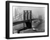 View of the Brooklyn Bridge and the Skyscrapers of Manhattan's Financial District-Andreas Feininger-Framed Premium Photographic Print