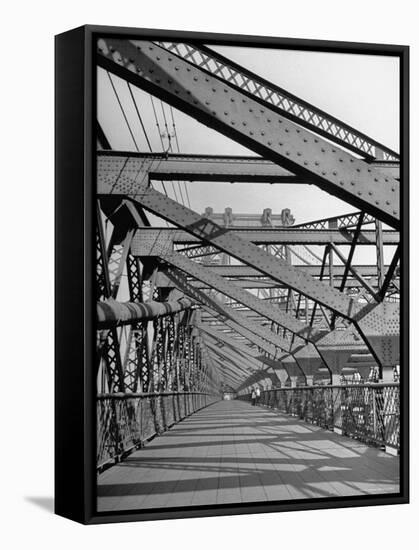View of the Brooklyn Bridge-Cornell Capa-Framed Stretched Canvas