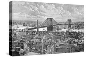 View of the Brooklyn Bridge-null-Stretched Canvas