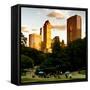 View of the Buildings around Central Park on a Summer Evening at Sunset, Manhattan, New York-Philippe Hugonnard-Framed Stretched Canvas