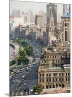 View of the Bund District Along Huangpu River, Shanghai, China-Paul Souders-Mounted Photographic Print