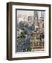 View of the Bund District Along Huangpu River, Shanghai, China-Paul Souders-Framed Photographic Print