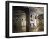 View of the Burial Chamber with the Pillars and the Decorated Vaulted Ceiling with Pergola-null-Framed Giclee Print