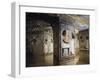 View of the Burial Chamber with the Pillars and the Decorated Vaulted Ceiling with Pergola-null-Framed Giclee Print