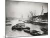 View of the Busy Thames Looking Towards Tower Bridge, London, C1920-null-Mounted Photographic Print