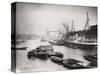 View of the Busy Thames Looking Towards Tower Bridge, London, C1920-null-Stretched Canvas