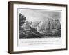 View of the Cacault Bridge and the Village of Pallet, Near Clisson, Ruins of the House of Abelard-Claude Thienon-Framed Giclee Print