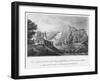 View of the Cacault Bridge and the Village of Pallet, Near Clisson, Ruins of the House of Abelard-Claude Thienon-Framed Giclee Print