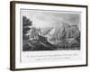 View of the Cacault Bridge and the Village of Pallet, Near Clisson, Ruins of the House of Abelard-Claude Thienon-Framed Giclee Print