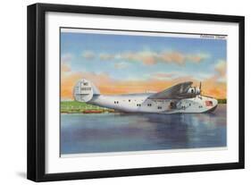 View of the California Clipper Plane - San Francisco, CA-Lantern Press-Framed Art Print