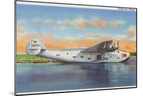 View of the California Clipper Plane - San Francisco, CA-Lantern Press-Mounted Art Print