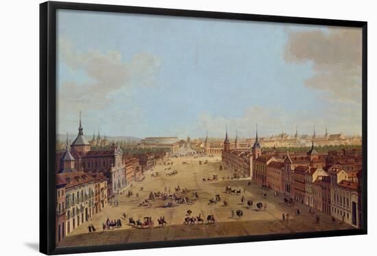 View of the Calle de Alcalá, Madrid', 1754, Oil on canvas, 81 x 139 cm-ANTONIO JOLI-Framed Poster