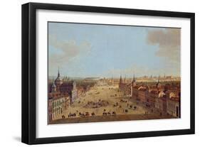 View of the Calle de Alcalá, Madrid', 1754, Oil on canvas, 81 x 139 cm-ANTONIO JOLI-Framed Premium Giclee Print