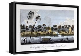 View of the Camp at the Java Creek, 1813-John Gabriel Stedman-Framed Stretched Canvas