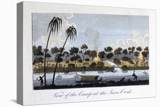 View of the Camp at the Java Creek, 1813-John Gabriel Stedman-Stretched Canvas