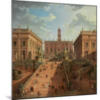 View of the Campidoglio, Rome, 1750-Giovanni Paolo Pannini-Mounted Giclee Print