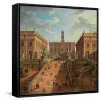 View of the Campidoglio, Rome, 1750-Giovanni Paolo Pannini-Framed Stretched Canvas