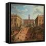 View of the Campidoglio, Rome, 1750-Giovanni Paolo Pannini-Framed Stretched Canvas