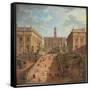 View of the Campidoglio, Rome, 1750-Giovanni Paolo Pannini-Framed Stretched Canvas