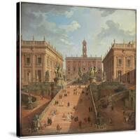 View of the Campidoglio, Rome, 1750-Giovanni Paolo Pannini-Stretched Canvas