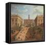 View of the Campidoglio, Rome, 1750-Giovanni Paolo Pannini-Framed Stretched Canvas