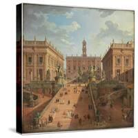 View of the Campidoglio, Rome, 1750-Giovanni Paolo Pannini-Stretched Canvas