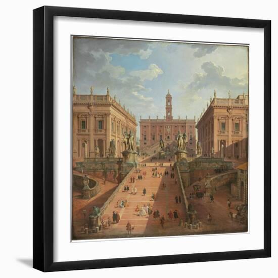 View of the Campidoglio, Rome, 1750-Giovanni Paolo Pannini-Framed Premium Giclee Print