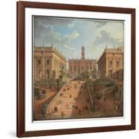 View of the Campidoglio, Rome, 1750-Giovanni Paolo Pannini-Framed Giclee Print