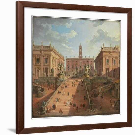 View of the Campidoglio, Rome, 1750-Giovanni Paolo Pannini-Framed Giclee Print