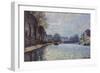 View of the Canal Saint-Martin, Paris, 1870-Alfred Sisley-Framed Giclee Print