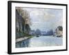 View of the Canal Saint-Martin, Paris, 1870-Alfred Sisley-Framed Giclee Print