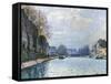 View of the Canal Saint-Martin, Paris, 1870-Alfred Sisley-Framed Stretched Canvas