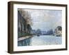 View of the Canal Saint-Martin, Paris, 1870-Alfred Sisley-Framed Giclee Print