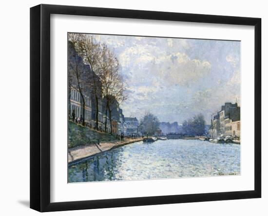 View of the Canal Saint-Martin, Paris, 1870-Alfred Sisley-Framed Giclee Print